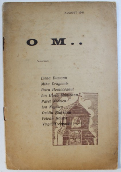 OM ... REVISTA  - MANIFESTARE POETICA ROMANEASCA  , AUGUST , 1941