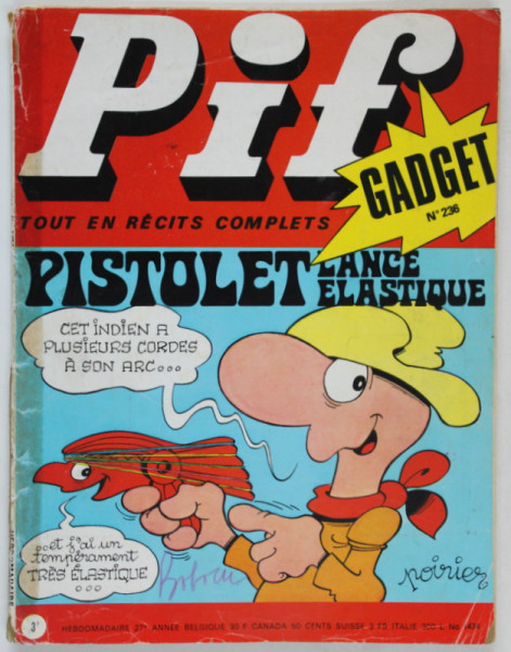 PIF , GADGET , No. 236 , SEPTEMBRE , 1973 , LIPSA GADGET * COTOR LIPIT CU SCOTCH
