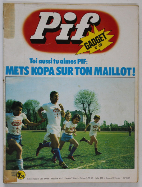 PIF , GADGET , No. 276 , JUIN , 1974 , LIPSA GADGET * COTOR LIPIT CU SCOTCH