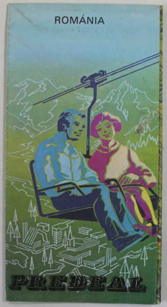 PREDEAL , PLIANT TURISTIC CU HARTA , TEXT IN LIMBA POLONEZA , ANII '80