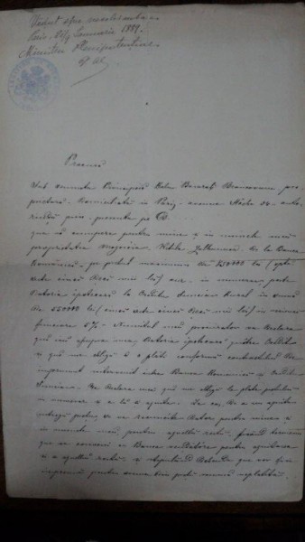 PRINCIPESA RALLU BASARAB BRANCOVEANU, PROCURA PENTRU CUMPARAREA PROPRIETATEA MOGOSOAIA SEMNATA DE VASILE ALECSANDRI