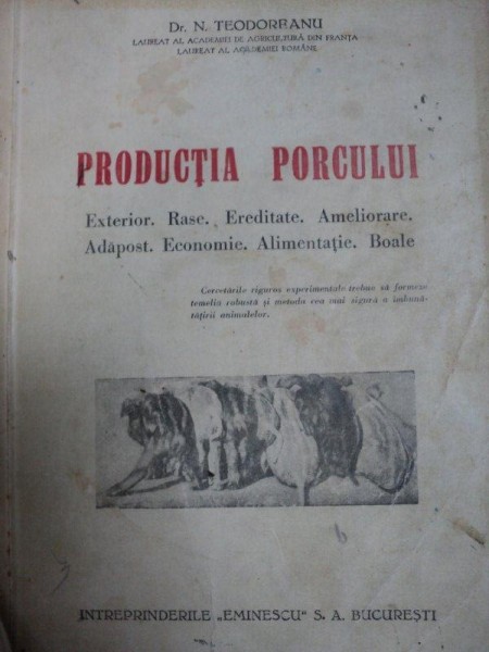 PRODUCTIA  PORCULUI- DR. N. TEODOREANU