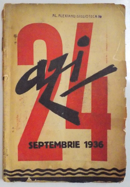 REVISTA ''AZI'', NR. 24, SEPTEMBRIE 1936