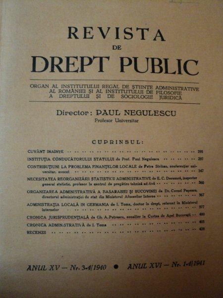 REVISTA DE DREPT PUBLIC-PAUL NEGULESCU