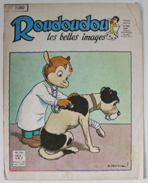 ROUDOUDOU , LES BELLES IMAGES , no. 183  ,  REVISTA DE BENZI DESENATE PENTRU COPII , 1963