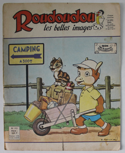 ROUDOUDOU , LES BELLES IMAGES , no. 193  ,  REVISTA DE BENZI DESENATE PENTRU COPII , 1963