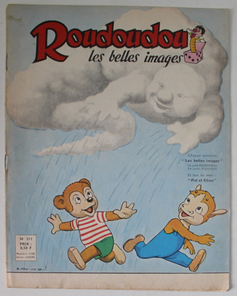 ROUDOUDOU , LES BELLES IMAGES , no. 211 ,  REVISTA DE BENZI DESENATE PENTRU COPII , 1964