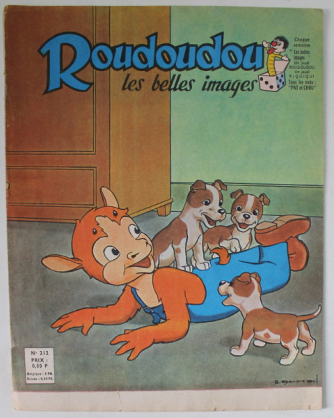 ROUDOUDOU , LES BELLES IMAGES , no. 212  ,  REVISTA DE BENZI DESENATE PENTRU COPII , 1964