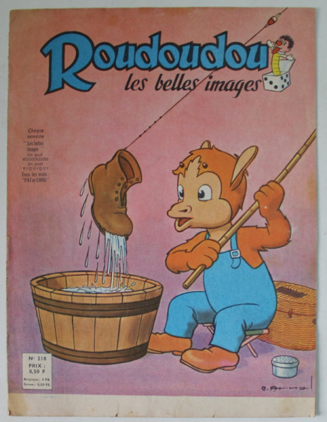 ROUDOUDOU , LES BELLES IMAGES , no. 218  ,  REVISTA DE BENZI DESENATE PENTRU COPII , 1964
