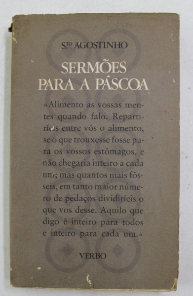 SERMOES PARA A PASCOA de STO. AGOSTINHO , 1982