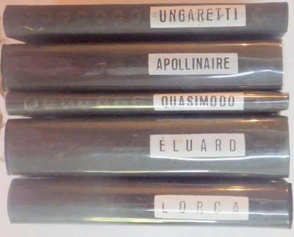 SET CELE MAI FRUMOASE POEZII EDITIE BILINGVA de ELUARD , LORCA , UNGARETTI , QUASIMODO  ,APOLLINAIRE , Bucuresti 1968