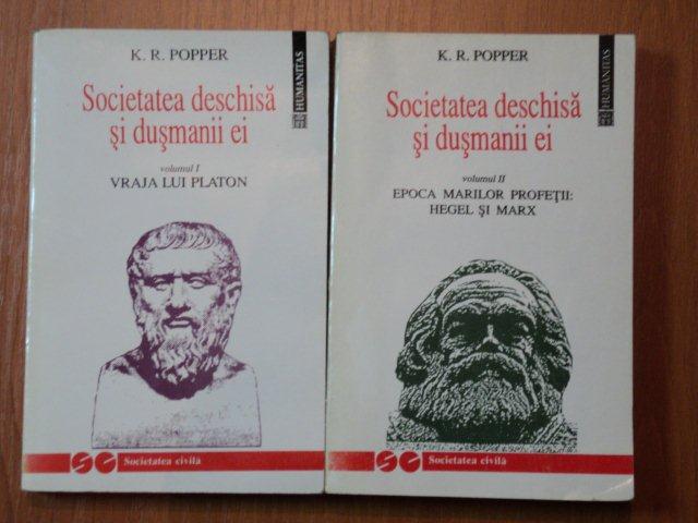SOCIETATEA DESCHISA SI DUSMANII EI de K.R. POPPER VOL.I-II