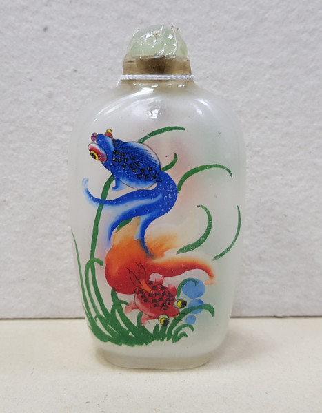 STICLUTA  PENTRU PARFUM PICTATA MANUAL- CHINA  -CIRCA 1950 -8