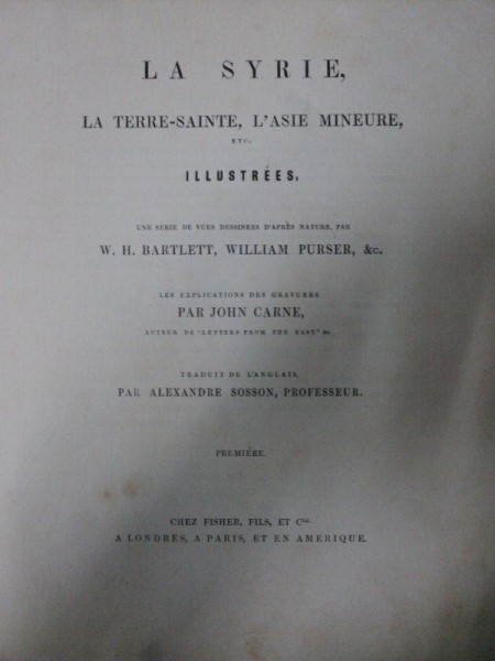 SYRIA THE HOLY LAND ASIA MONIR  ILLUSTRATED     W.H.BARTLETT WILLIAM PURSER