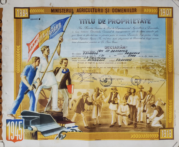 TITLU DE PROPRIETATE , 1945
