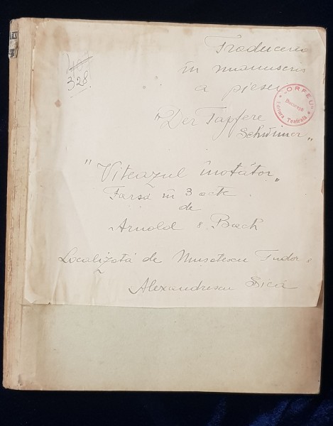TRADUCERE IN MANUSCRIS A PIESEI " VITEAZUL INOTATOR" de ARNOLD BOCH